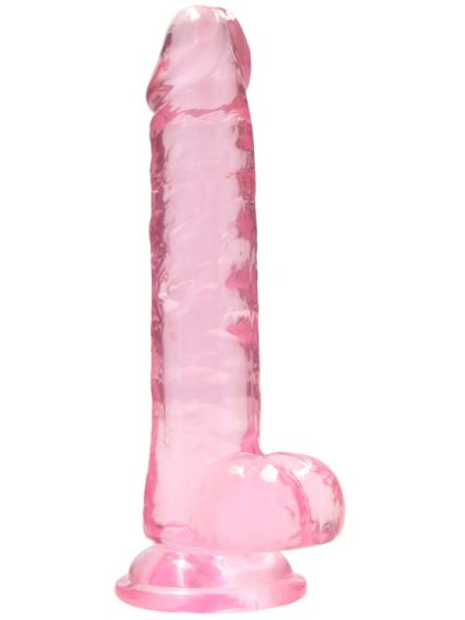 Realistické dildo s varlaty a přísavkou RealRock 7"  růžové