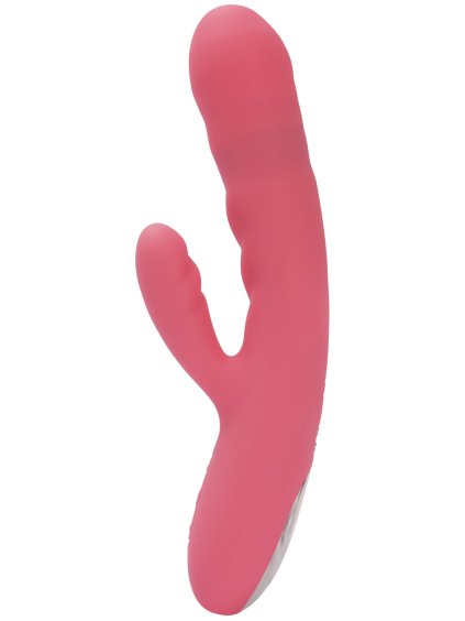 Přirážecí vibrátor s králíčkem Svakom Avery Strawberry Pink