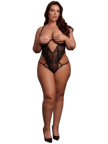 Krajkové body s odhalenými ňadry Le Désir Amour  plus size