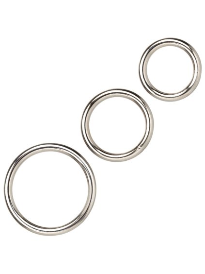 Sada kovových erekčních kroužků Silver Ring Set  3 ks