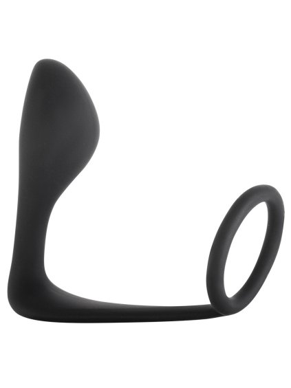 Stimulátor prostaty s kroužkem na penis Black Edition Back Door Black