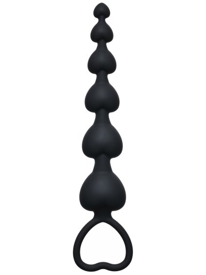 Anální kuličky First Time Heart's Beads Black