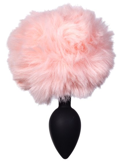 Anální kolík s králičím ocáskem Emotions Fluffy Pink