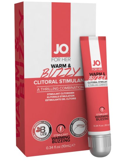 Hřejivý stimulační gel na klitoris System JO Warm & Buzzy  10 ml