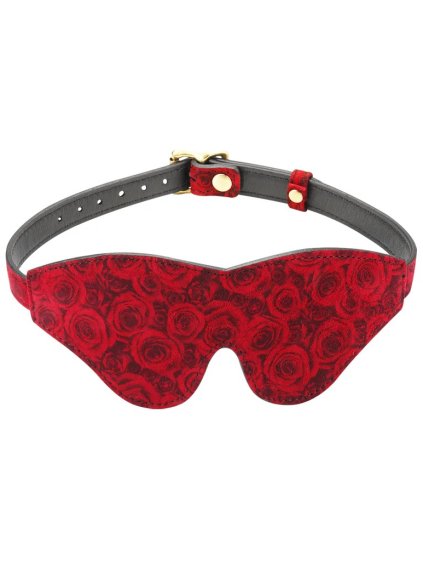 Kožená maska na oči Red Rosy