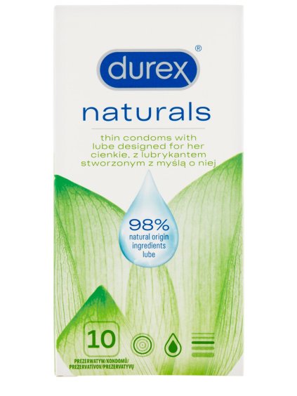 Kondomy Durex Naturals, 10 ks