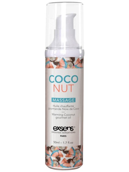 Hřejivý intimní masážní olej Exsens Coconut  50 ml