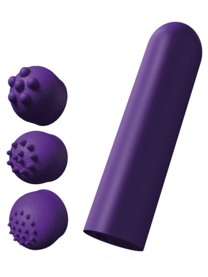 Mini vibrátor + 3 nástavce Pocket Stimulator
