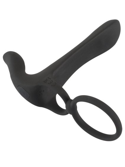 Párový vibrátor s kroužky na penis Black Velvets
