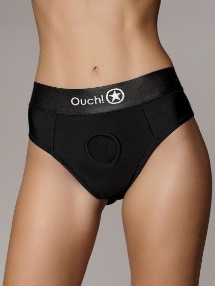 Univerzální strapon tanga s vibrační patronou Ouch! (Velikost XS/S)