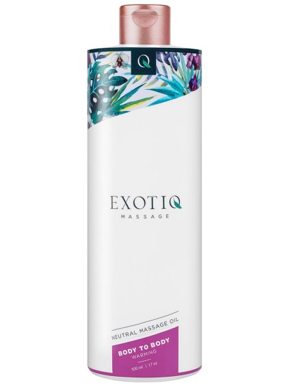 Hřejivý masážní olej Exotiq Body To Body  500 ml