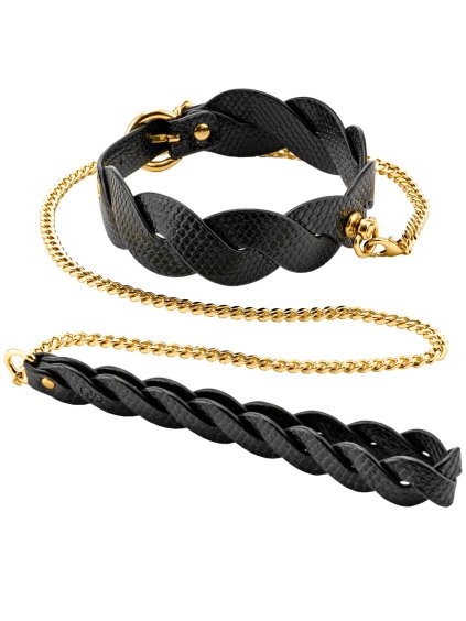 Pletený obojek s vodítkem Guilty Pleasure