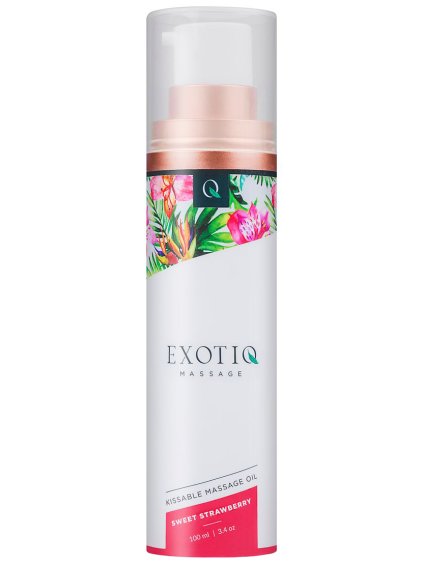 Slíbatelný masážní olej Exotiq Sweet Strawberry  100 ml