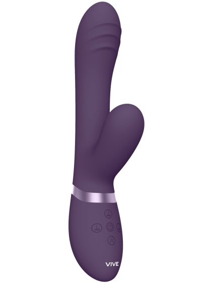 Vibrátor s králíčkem a pohyblivou špičkou Tani