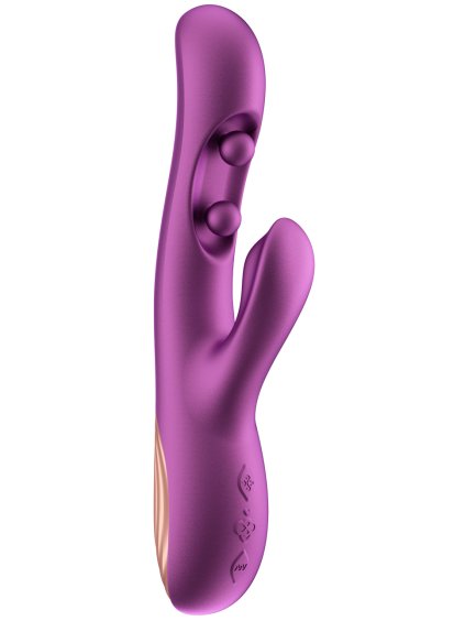 Vibrátor s králíčkem a masážními kuličkami GEM