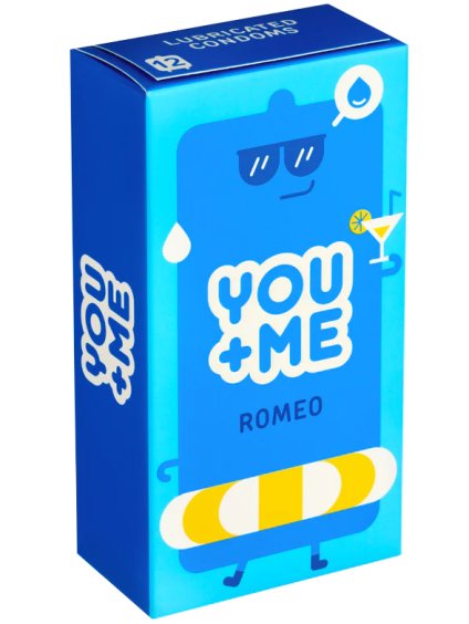 Extra lubrikované kondomy YOU+ME Romeo  12 ks