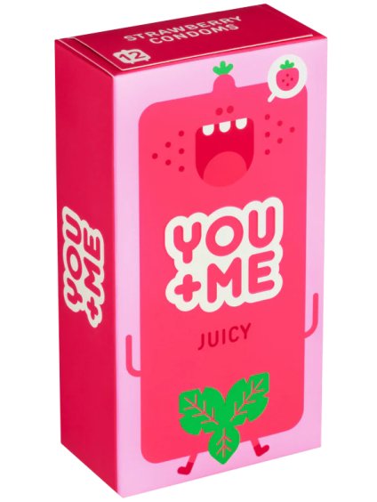 Kondomy s vůní jahod YOU+ME Juicy  12 ks