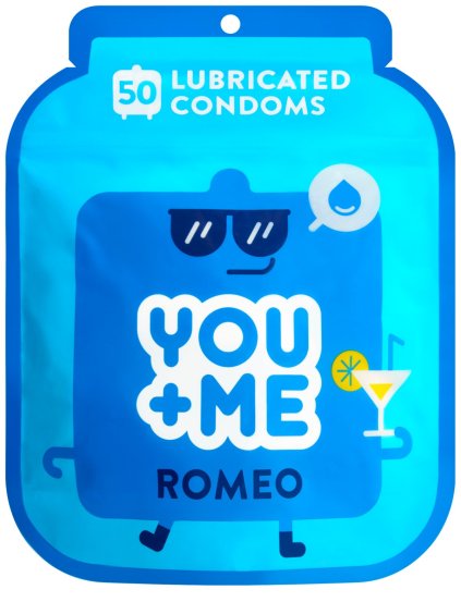 Extra lubrikované kondomy YOU+ME Romeo  50 ks