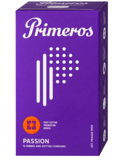 Vroubkované kondomy s vůní kokosu Primeros PASSION  12 ks