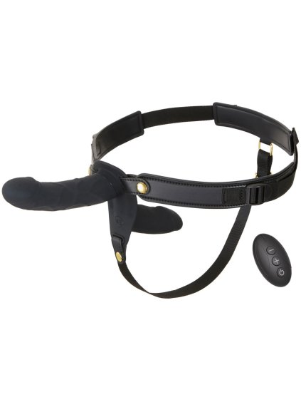 Dvojitý vibrační strap-on Inferno