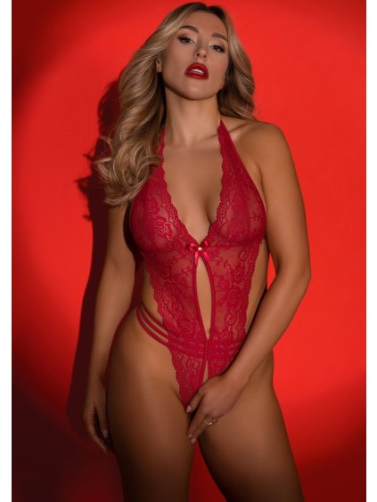 Krajkové body s otevřeným rozkrokem Daring Intimates Flirty Lace