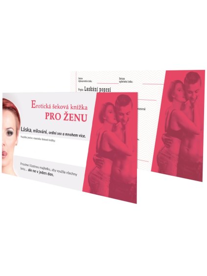 Erotická šeková knížka pro ŽENU
