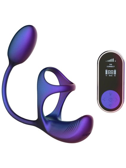 Kroužek na penis s análním vibrátorem Hueman Halo Orbit