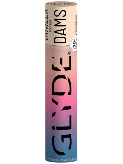 Tenké ochucené orální roušky Glyde Dams Vanilla  4 ks