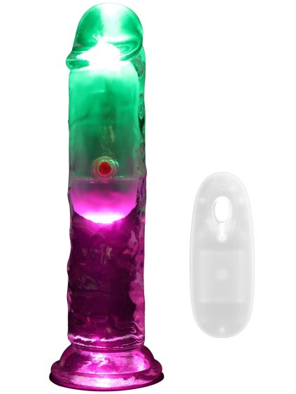 Svítící realistický vibrátor RealRock 6"  15 cm