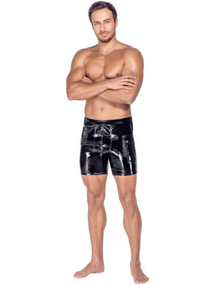 Lakované pánské šortky Black Level (Velikost S)