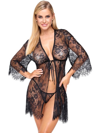 Krajkové kimono s tangy Cottelli (Velikost S/M)