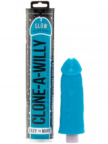 Sada pro odlitek penisu Clone-A-Willy Glow-in-the-Dark Blue  vibrátor
