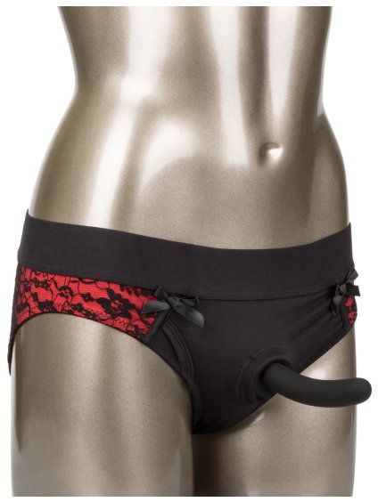 SCANDAL kalhotky/univerzální harnes + dildo Pegging Panty Set (Velikost S/M)