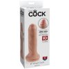 Realistické dildo se stahovací předkožkou King Cock 6" Uncut  18 cm