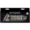 Stimulační návlek na penis Renegade RIBBED EXTENSION  transparentní