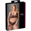 Krajkový set Cottelli - podprsenka a kalhotky s otevřeným rozkrokem