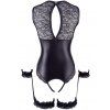 Body s otevřeným rozkrokem a odhalenými ňadry + pouta Cottelli BONDAGE (Velikost S)