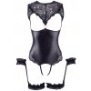 Body s otevřeným rozkrokem a odhalenými ňadry + pouta Cottelli BONDAGE