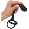 Stimulátor prostaty s kroužky na penis a varlata Black Velvets  (anal lock)