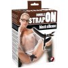 Silikonový dvojitý strap-on, černý