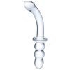 Oboustranné skleněné dildo Gläs G-Spot 8" Ribbed