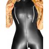 NOIR Celotělový lesklý overal bez rukávů