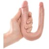 Dvojité realistické dildo Pipedream King Cock Small Double Trouble  15 cm