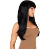 Paruka s ofinou Bangin - černá  dlouhá