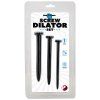 Silikonové vroubkované dilatátory Screw Dilator Set  sada 3 ks