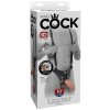 Dutý připínací penis 10" Hollow Strap-On Suspender System