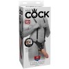 Dutý připínací penis 11" Hollow Strap-On Suspender System