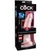 Realistické dildo s varlaty King Cock Plus Triple Density 8"  25 cm