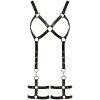 Kožený řemínkový postroj s popruhy na stehna ZADO (Velikost S/M)