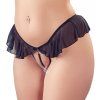Tanga s volánky a perlovým řetízkem v rozkroku Cottelli (Velikost S)